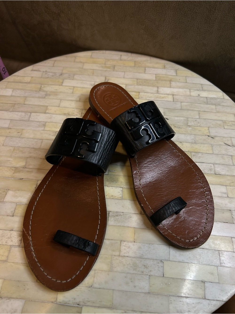 Tory Burch Lowell 2 Flat Slide sandals size 7.5
